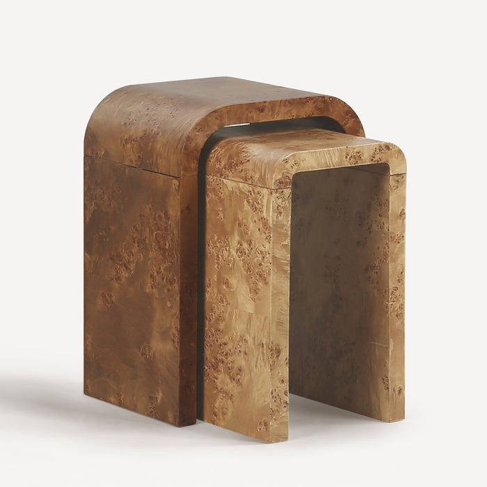 Union Home Liam Burl Nesting Side Table (Set of 2) LVR01018