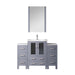 Lexora Home Volez Bath Vanity with Ceramic Countertop, Side Cabinet and Faucet