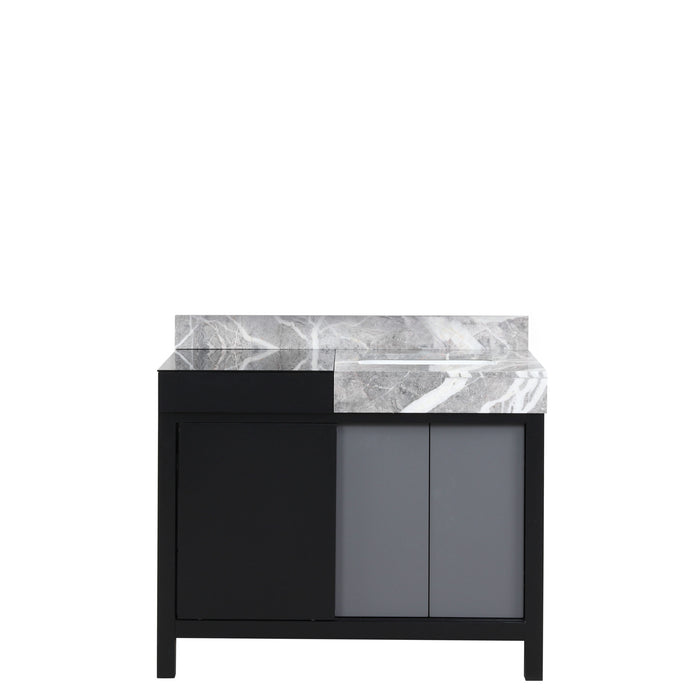 Lexora Home Zilara Bath Vanity with Castle Grey Marble Countertop