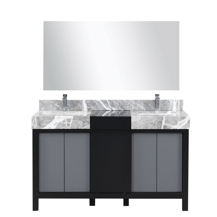 Lexora Home Zilara Bath Vanity with Castle Grey Marble Countertop and Faucet