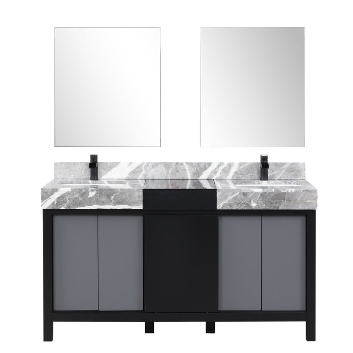 Lexora Home Zilara Bath Vanity with Castle Grey Marble Countertop and Faucet