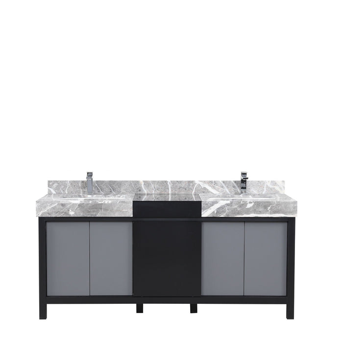 Lexora Home Zilara Bath Vanity with Castle Grey Marble Countertop and Faucet