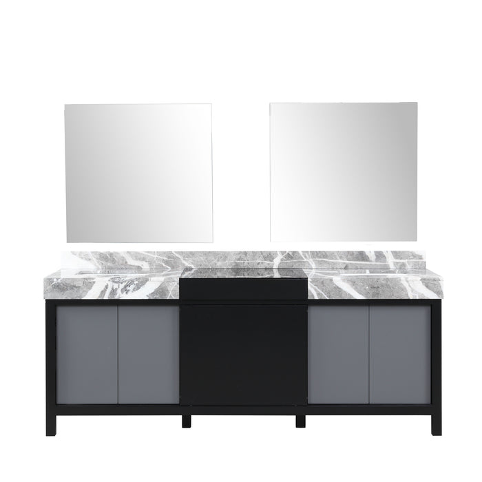 Lexora Home Zilara Bath Vanity with Castle Grey Marble Countertop