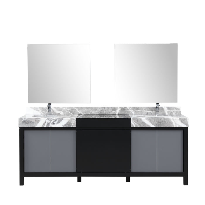 Lexora Home Zilara Bath Vanity with Castle Grey Marble Countertop and Faucet