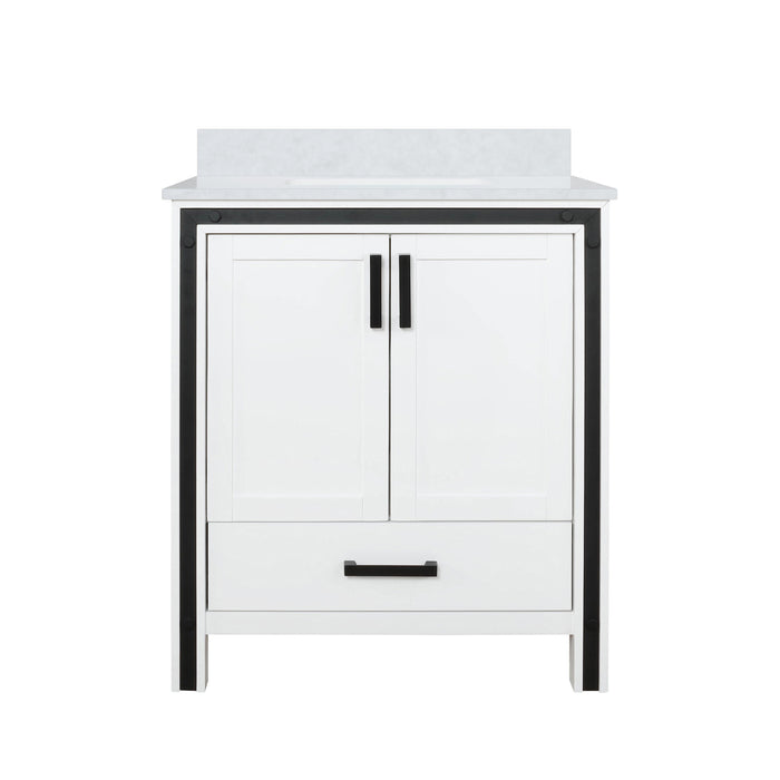 Lexora Home Ziva Bath Vanity with White Quartz Countertop