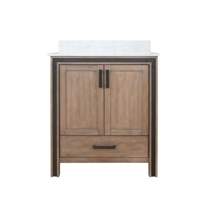 Lexora Home Ziva Bath Vanity with White Quartz Countertop