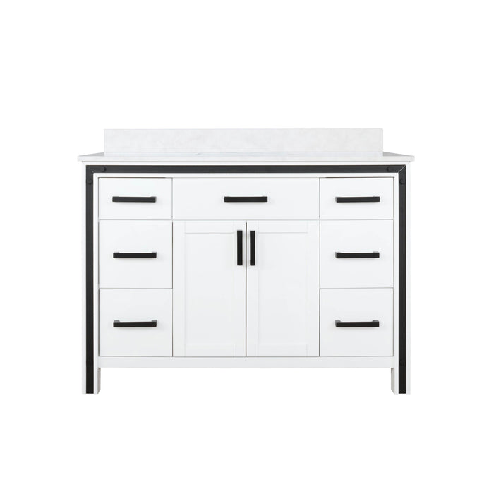 Lexora Home Ziva Bath Vanity with White Quartz Countertop