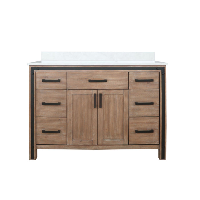 Lexora Home Ziva Bath Vanity with White Quartz Countertop