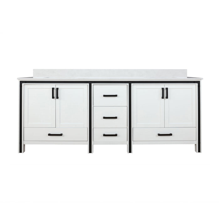 Lexora Home Ziva Bath Vanity with White Quartz Countertop