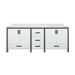 Lexora Home Ziva Bath Vanity with White Quartz Countertop