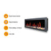 Litedeer Homes Gloria II 58" Smart Electric Fireplace with App Driftwood Log & River Rock Silver