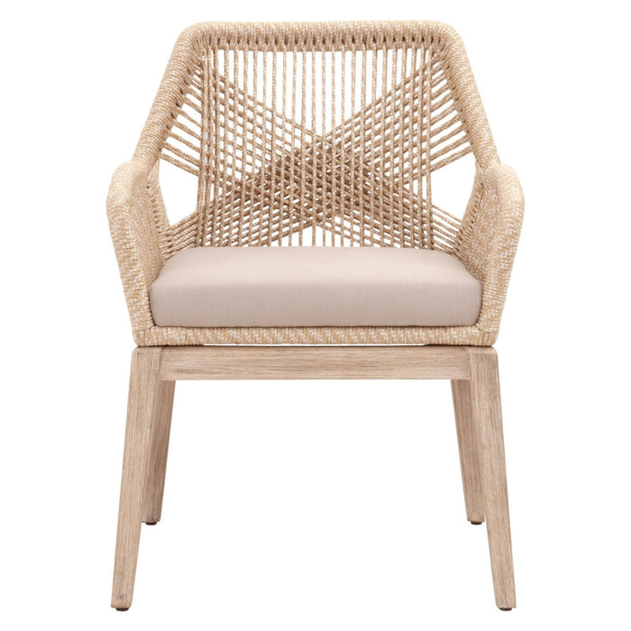 Essentials For Living Woven Loom Arm Chair, Set of 2 6809KD.SND/FLGRY/NG