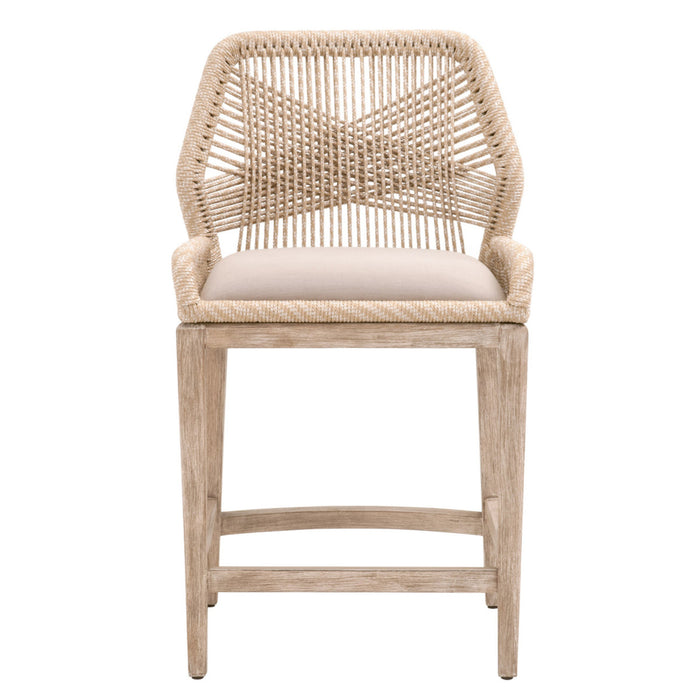 Essentials For Living Woven Loom Counter Stool 6808CS.SND/LGRY/NG