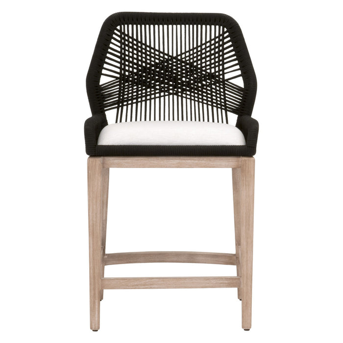 Essentials For Living Woven Loom Limited Edition Counter Stool 6808CS.BLK/WHT/NG