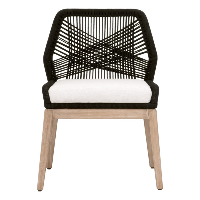 Essentials For Living Woven Loom Limited Edition Dining Chair, Set of 2 6808KD.BLK/WHT/NG