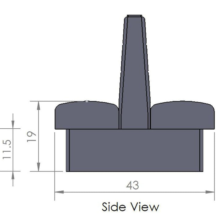 Oak Street Manufacturing Single 48" x 42" Luther Vinyl/Upholstered Booth