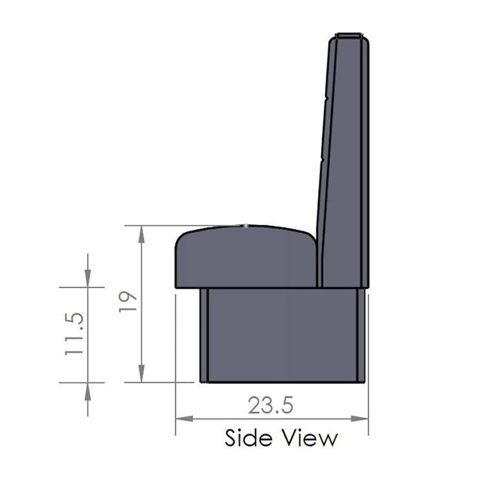 Oak Street Manufacturing Single 48" x 42" Luther Vinyl/Upholstered Booth