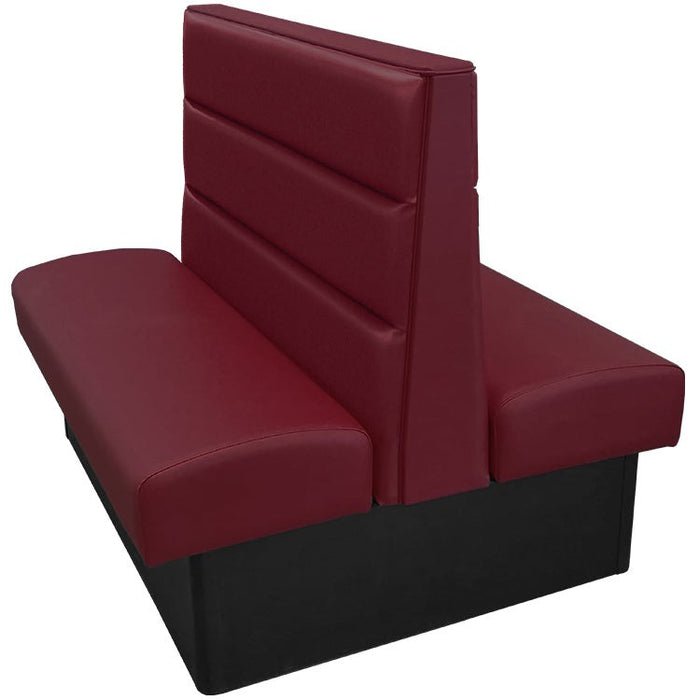 Oak Street Manufacturing Double 96" x 42" Luther Vinyl/Upholstered Booth