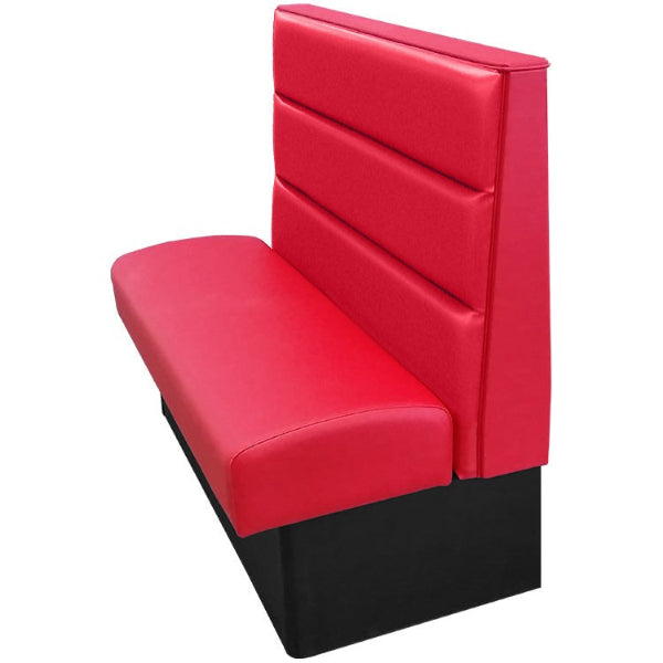 Oak Street Manufacturing Single 72" x 42" Luther Vinyl/Upholstered Booth in red vinyl