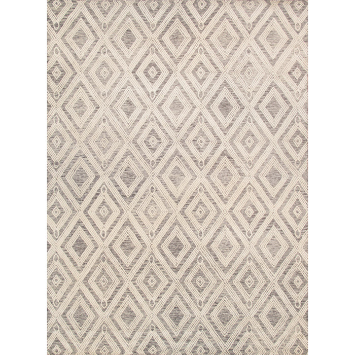 Pasargad Home Modern Collection Hand-Tufted Bamboo Silk & Wool Area Rug, 12' 0" X 15' 0", Silver plt-1624 12x15