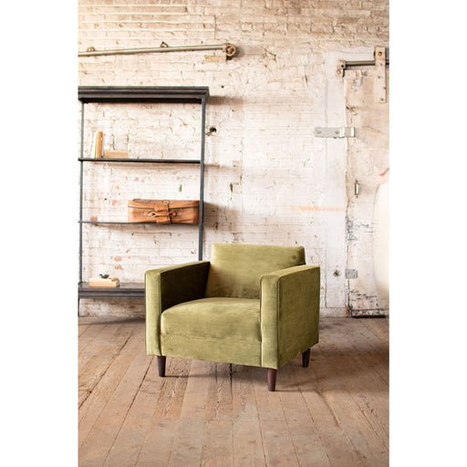 Kalalou Velvet Club Chair \ Avocado