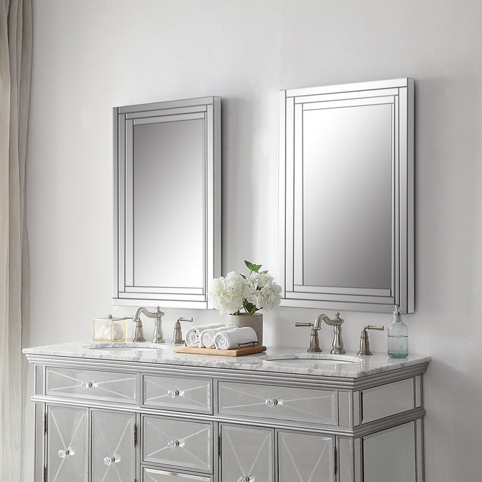 Uttermost Alanna 34" x 22" Rectangular Luxe Frameless Bathroom Wall Mirror 08027 B