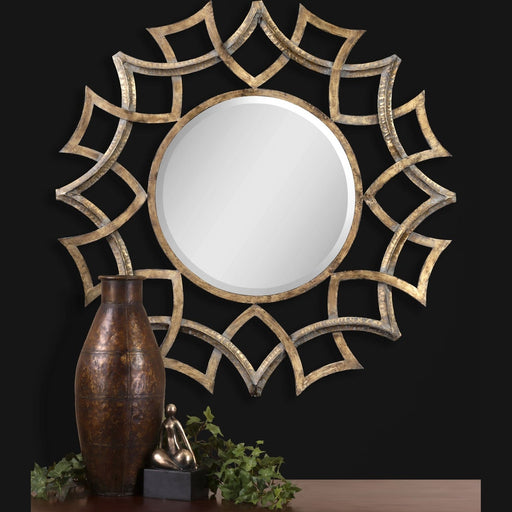 Uttermost Demarco Round Antique Gold Mirror 12730 B