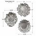 Uttermost Silver Flowers Wall Art, Set/3 8503