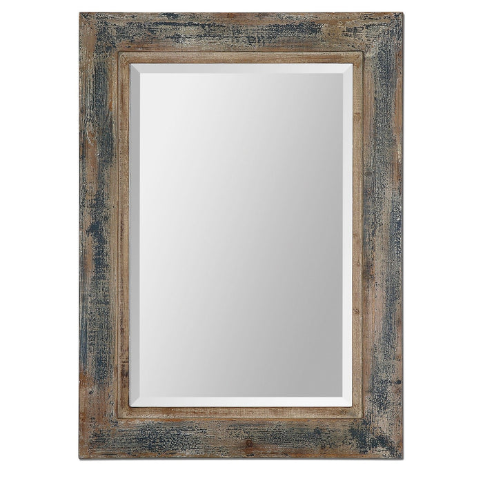 Uttermost Bozeman Distressed Blue Mirror 13829