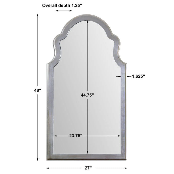 Uttermost Brayden Arched Silver Mirror 14479