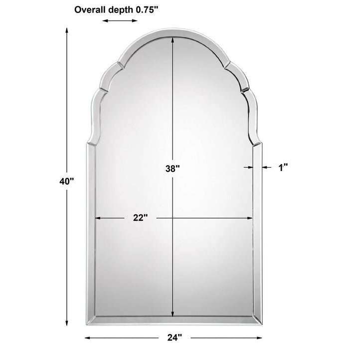 Uttermost Brayden Frameless Arched Mirror 9149