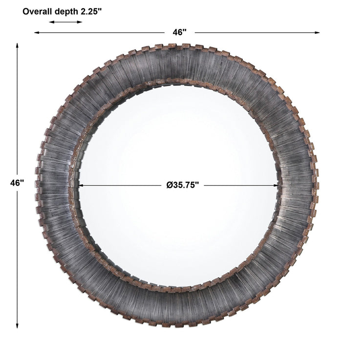 Uttermost Tanaina Silver Round Mirror 9175