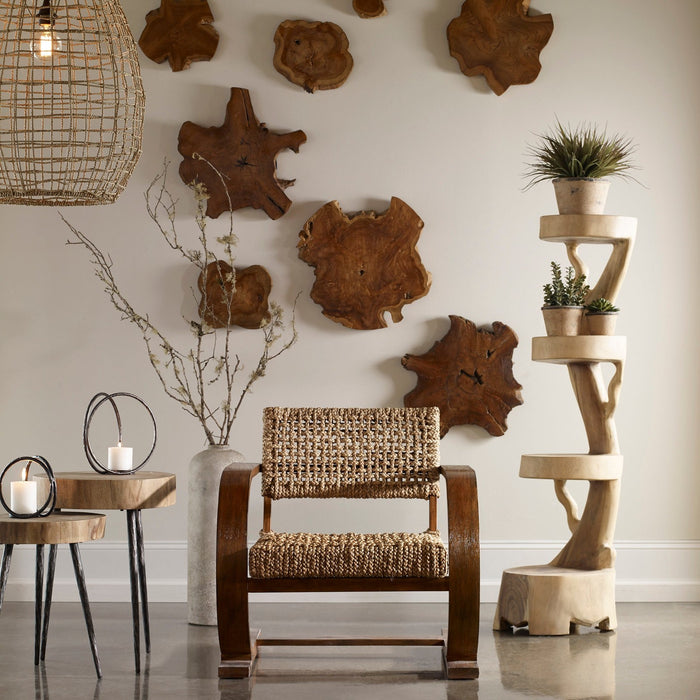 Uttermost Kalani Teak Wall Art Set/3 04085