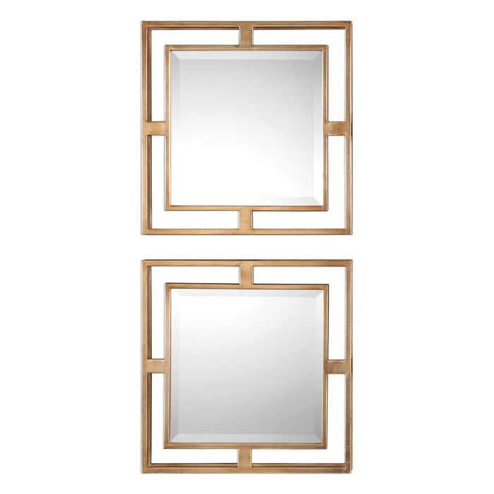 Uttermost Allick Gold Square Mirrors S/2 9234