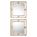 Uttermost Allick Gold Square Mirrors S/2 9234
