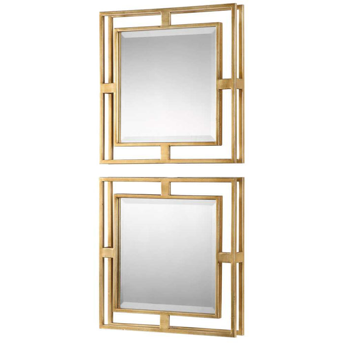 Uttermost Allick Gold Square Mirrors S/2 9234