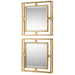 Uttermost Allick Gold Square Mirrors S/2 9234