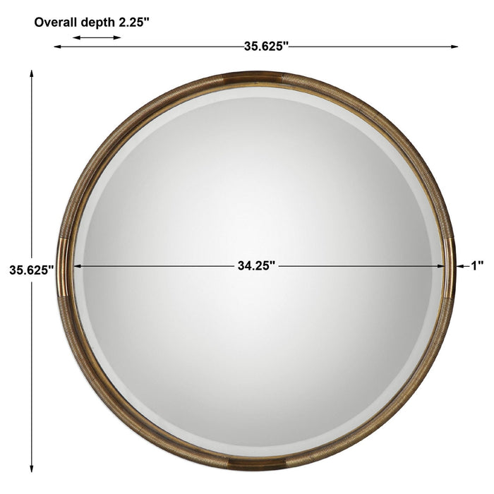 Uttermost Finnick Iron Coil Round Mirror 9244