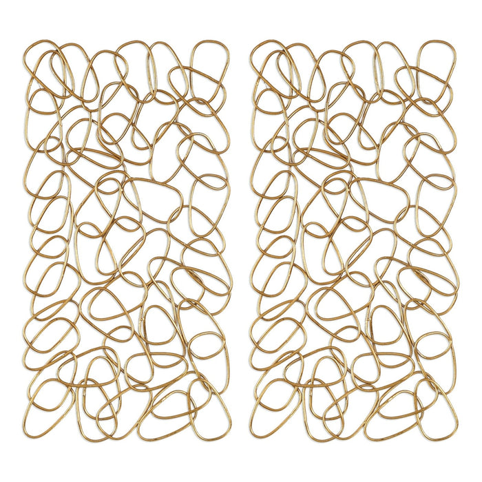 Uttermost In The Loop Gold Wall Art S/2 04124