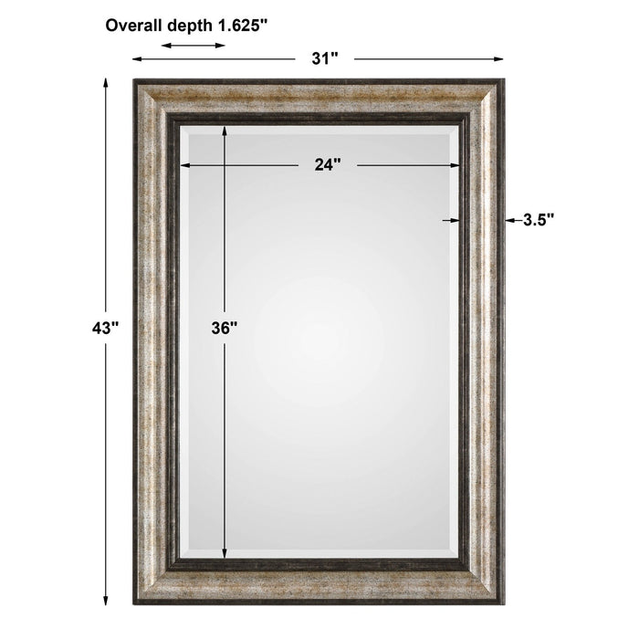 Uttermost Shefford Antiqued Silver Mirror 9366