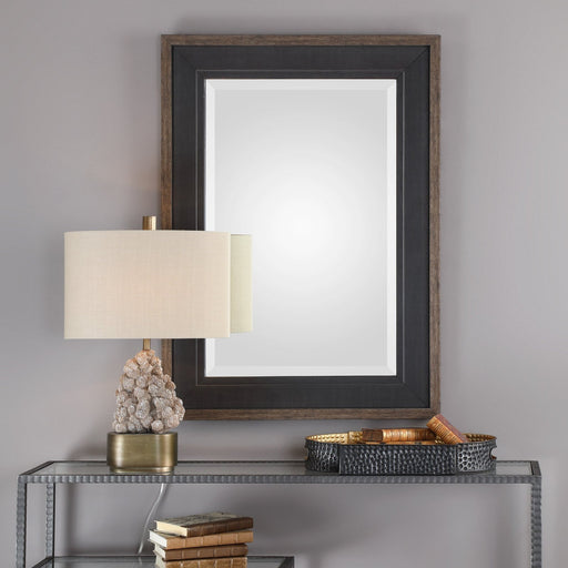 Uttermost Staveley Rustic Black Mirror 9377