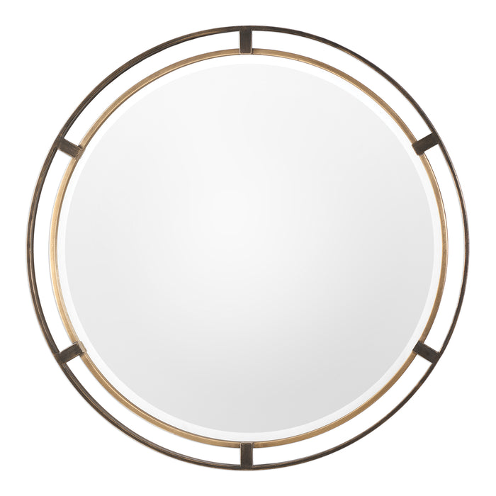 Uttermost Carrizo Bronze Round Mirror 09332