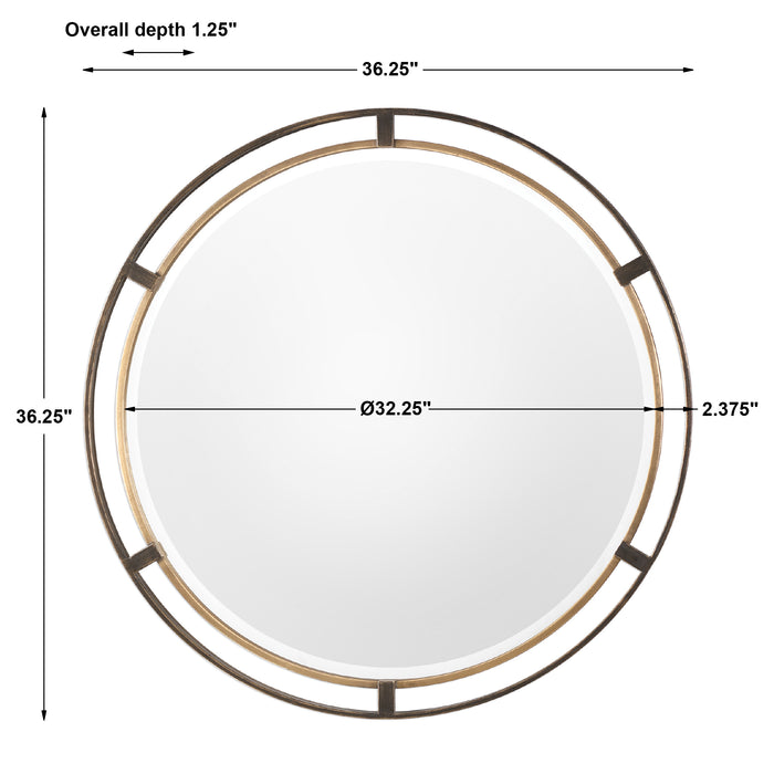 Uttermost Carrizo Bronze Round Mirror 09332