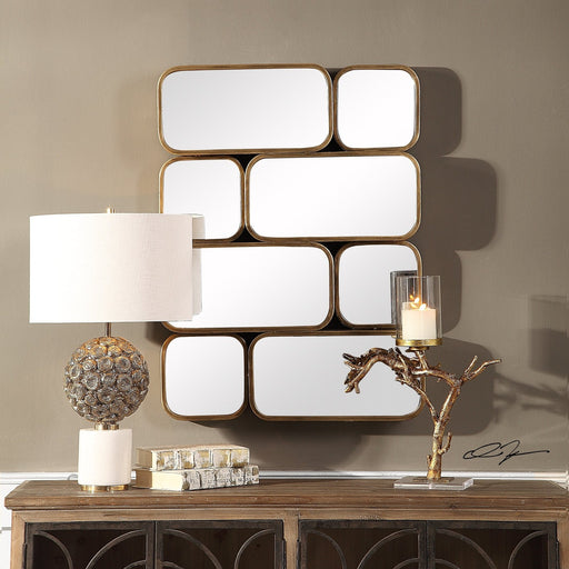 Uttermost Canute Modern Gold Mirror 9437