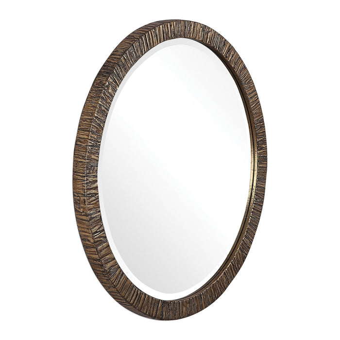 Uttermost Wayde Gold Bark Round Mirror 9459