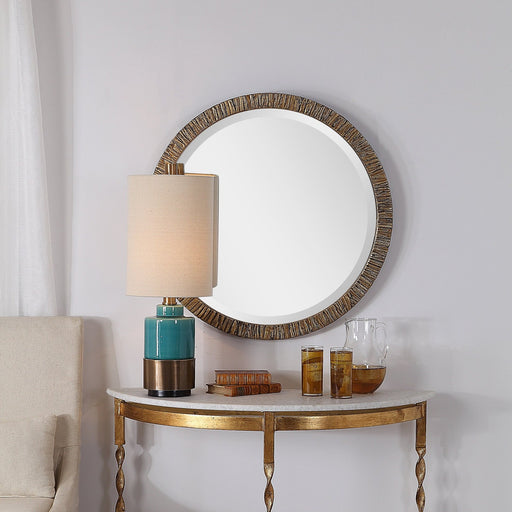 Uttermost Wayde Gold Bark Round Mirror 9459