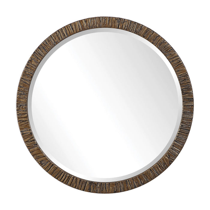 Uttermost Wayde Gold Bark Round Mirror 9459