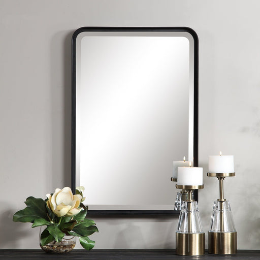 Uttermost Croften Black Vanity Mirror 9573