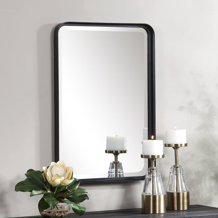 Uttermost Croften Black Vanity Mirror 9573