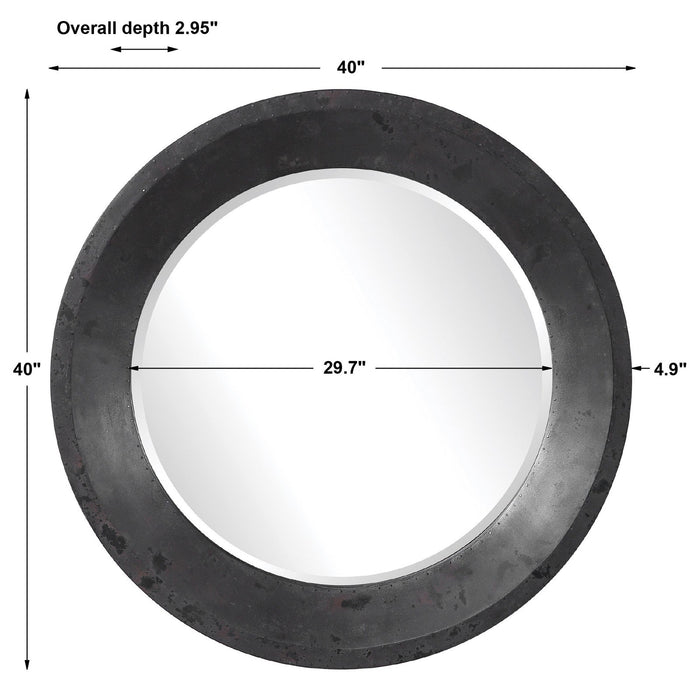 Uttermost Frazier Round Industrial Mirror 9589